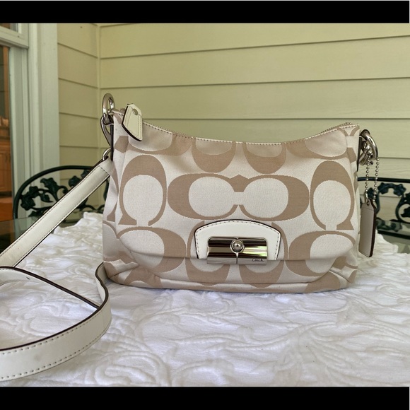 Coach Kristin Signature Shoulder Hand Bag in Cream - Picture 3 of 13